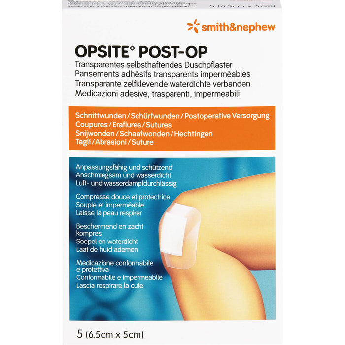 OPSITE Post-OP Duschpflaster 6.5 x 5 cm, 5 pc Pansements