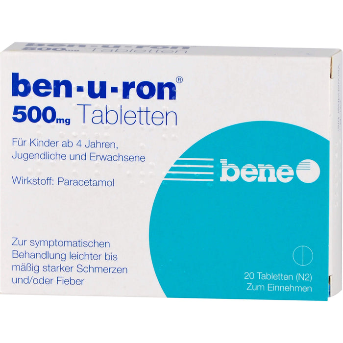 Ben-u-ron 500 mg Tabletten, 20 pcs. Tablets