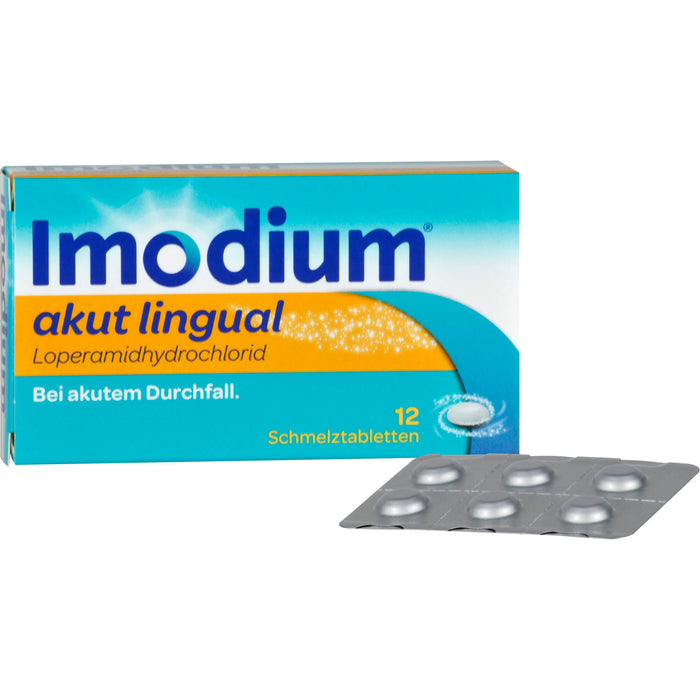 Imodium akut lingual 2 mg Schmelztabletten Reimport EurimPharm, 12 pc Tablettes