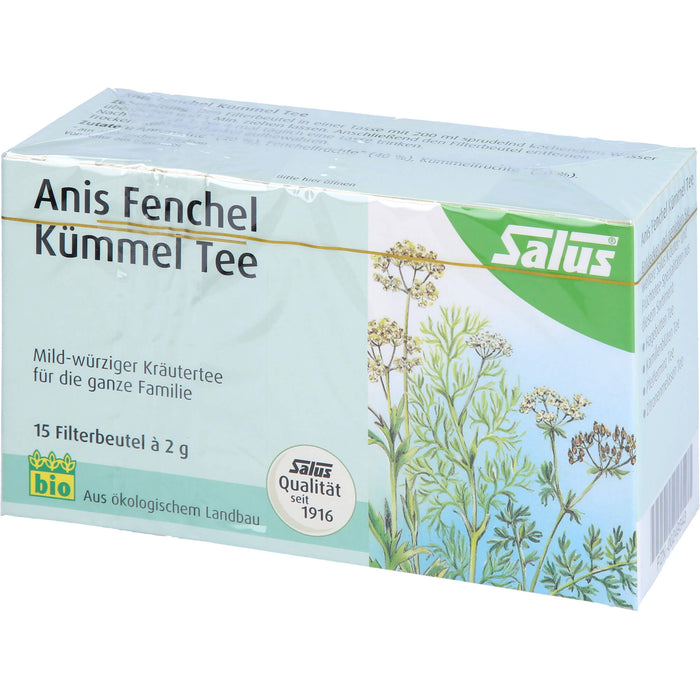 Salus Anis Fenchel Kümmel Tee, 15 pc Sac filtrant
