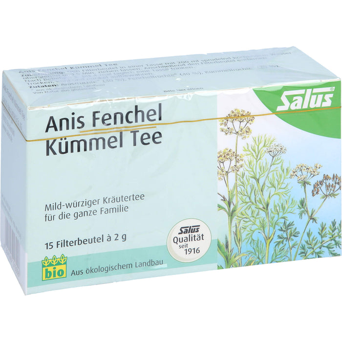 Salus Anis Fenchel Kümmel Tee, 15 pc Sac filtrant