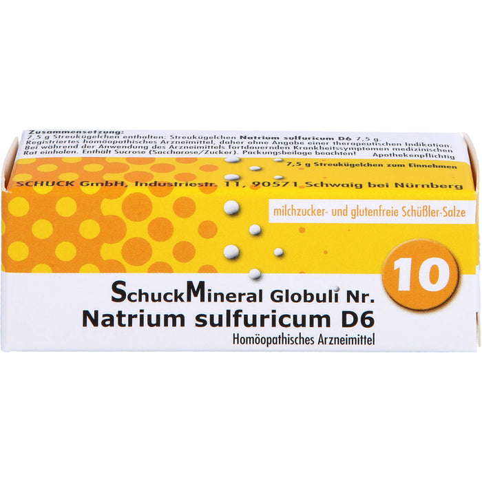 Schuckmineral Globuli 10 Natrium sulfuricum D6, 7.5 g Globules