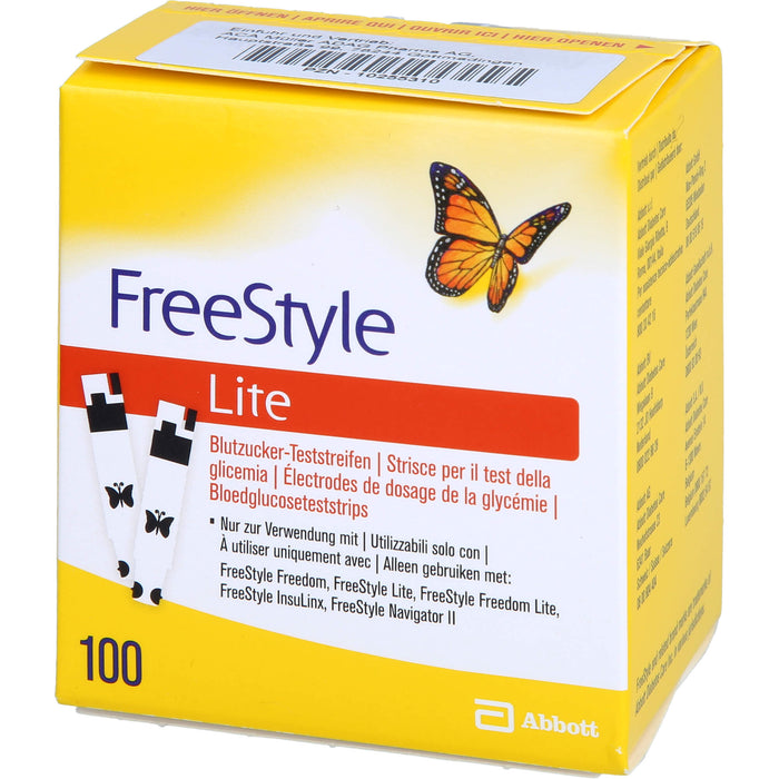 FreeStyle lite Blutzucker-Teststreifen, 100 pc Bandelettes réactives