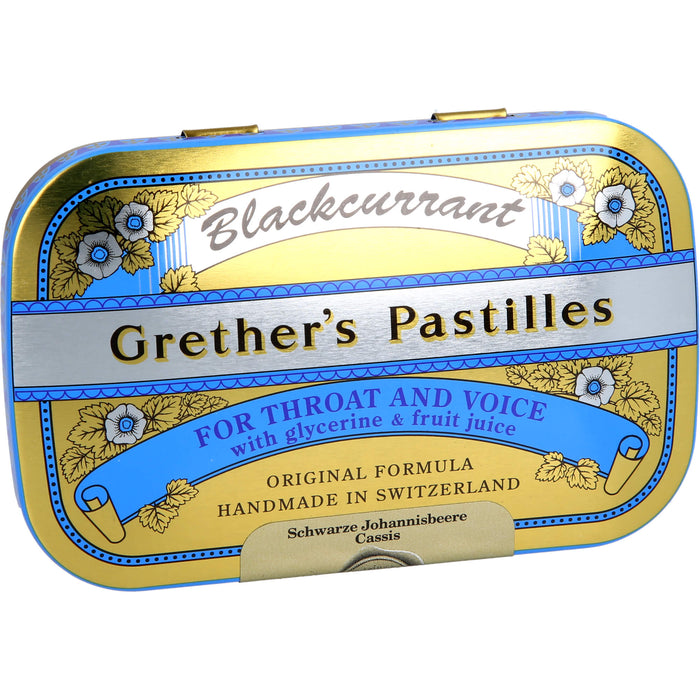 Grethers Blackcurrant Gold zuckerhaltige Pastillen, 60 g Pastilles