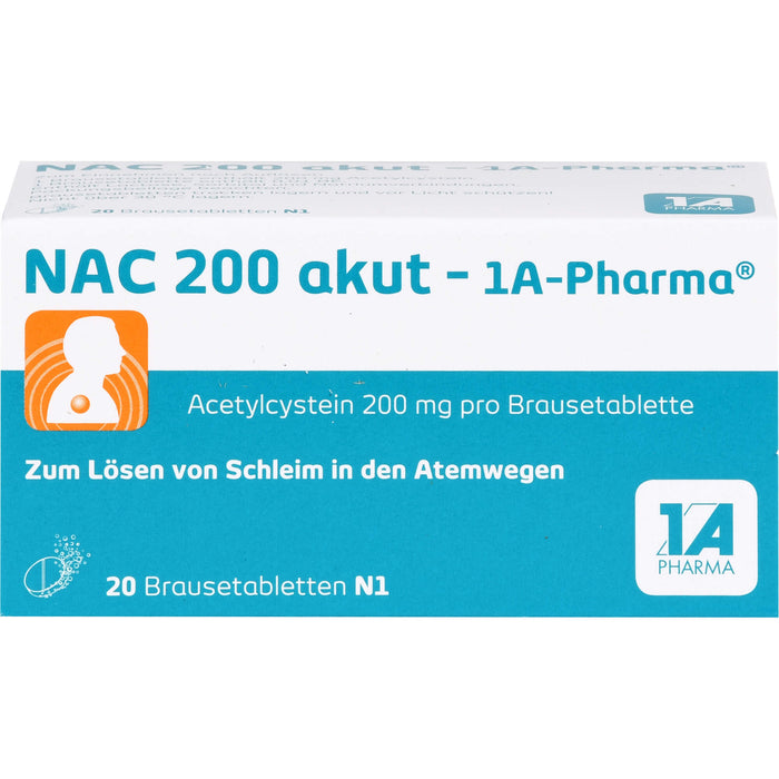 NAC 200 akut - 1 A Pharma, 20 pc Tablettes