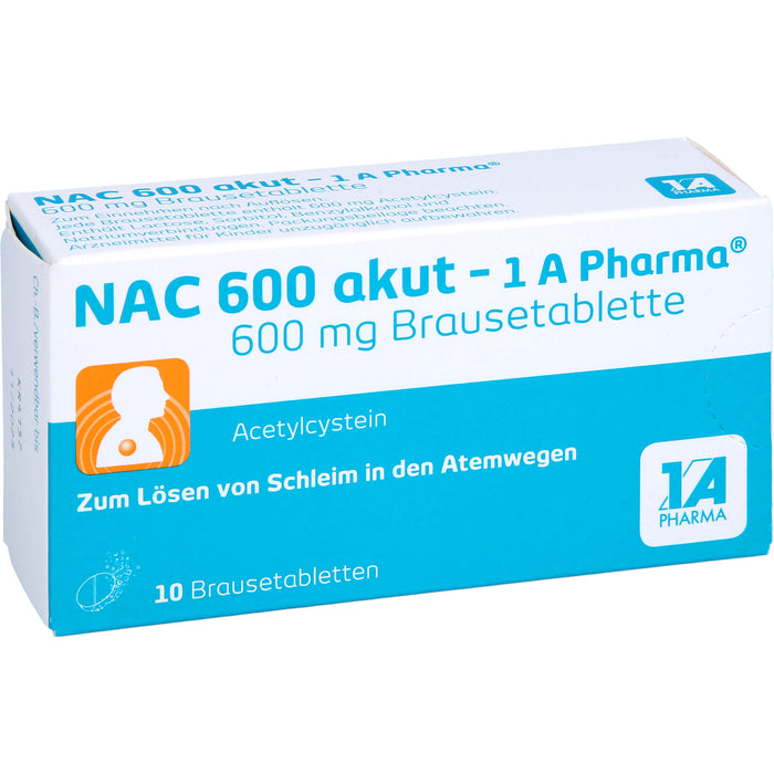 NAC 600 akut - 1 A Pharma, 10 pcs. Tablets