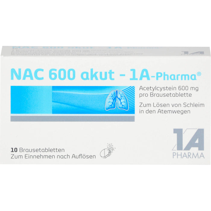 NAC 600 akut - 1 A Pharma, 10 pcs. Tablets