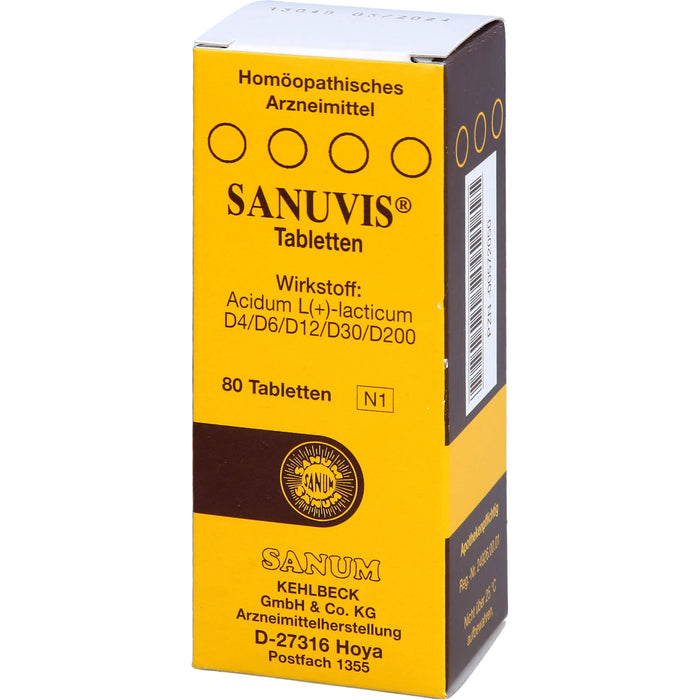 Sanuvis Tabletten, 80 pcs. Tablets