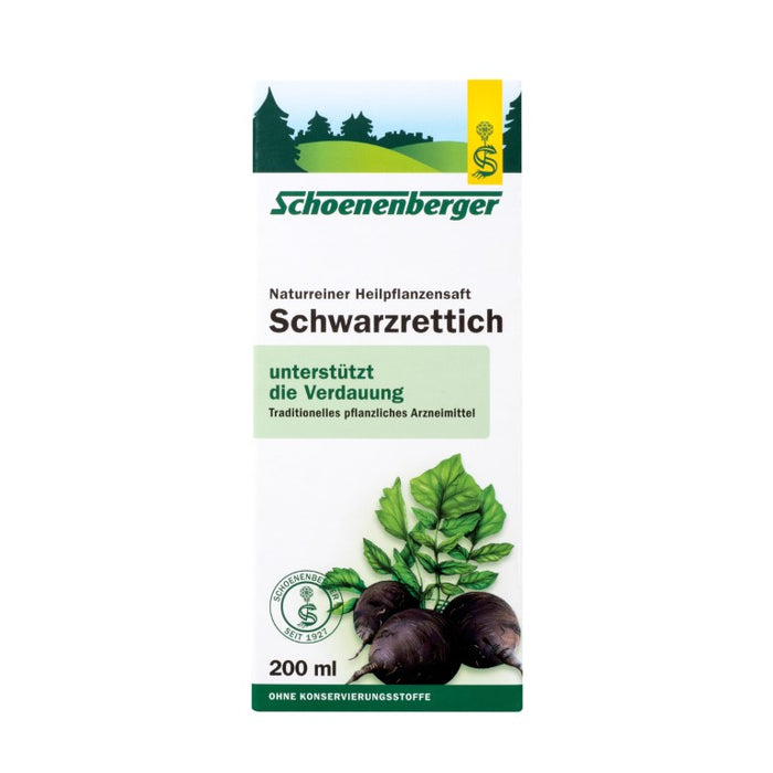 Schoenenberger Schwarzrettich naturreiner Heilpflanzensaft, 200 ml Solution