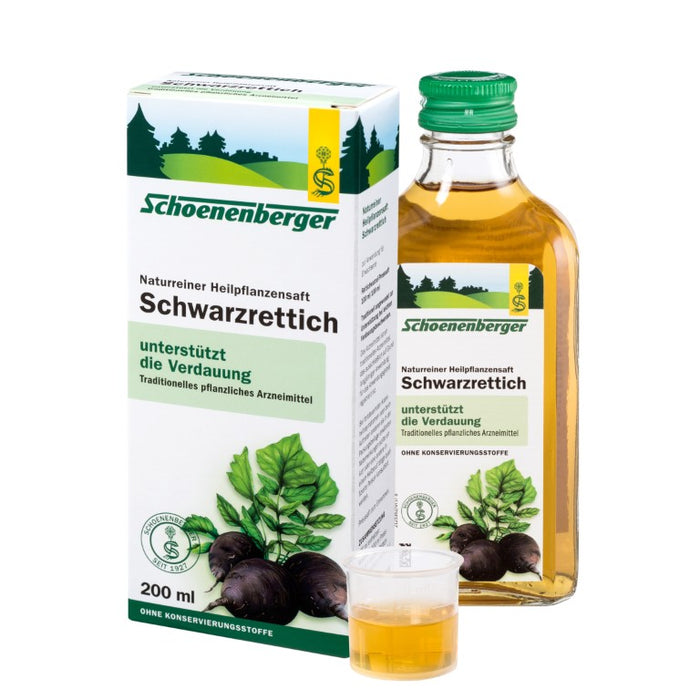 Schoenenberger Schwarzrettich naturreiner Heilpflanzensaft, 200 ml Solution
