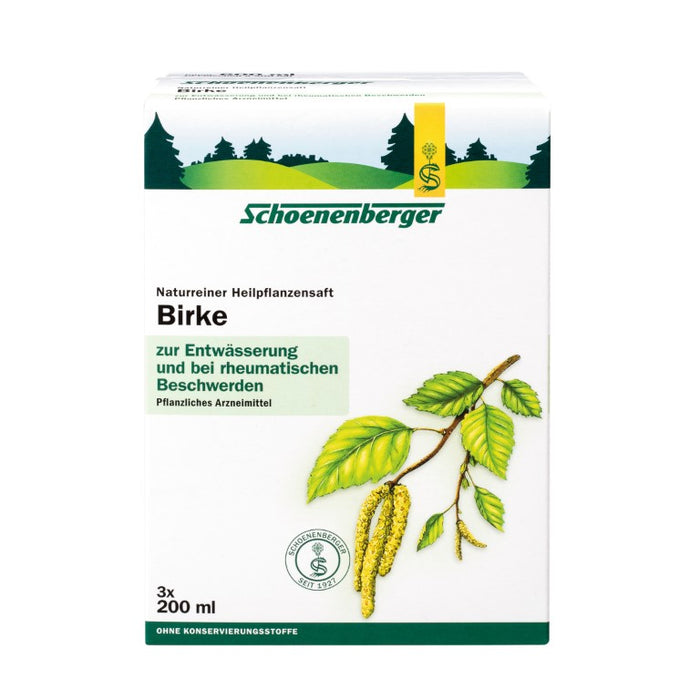 Schoenenberger Birke naturreiner Heilpflanzensaft, 600 ml Solution