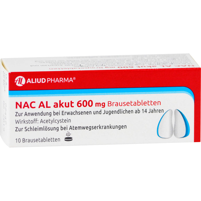 NAC AL akut 600 mg Brausetabletten, 10 pc Tablettes
