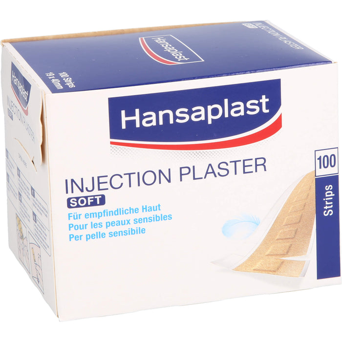 Hansaplast Soft Injektionspflaster 1,9 cm x 4 cm für empfindliche Haut, 100 pc Pansement