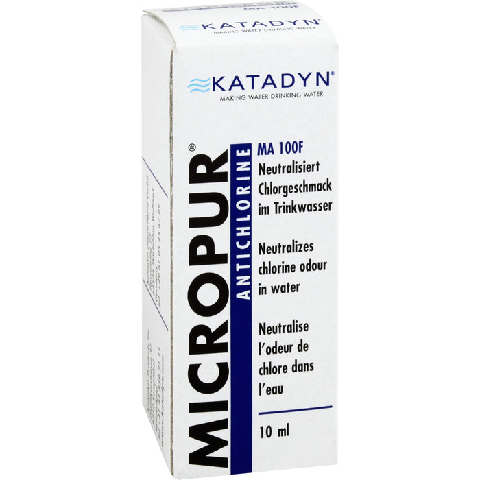 Micropur® Antichlorine MA 100F neutralisiert Chlorgeschmack im Trinkwasser, 10 ml Lösung
