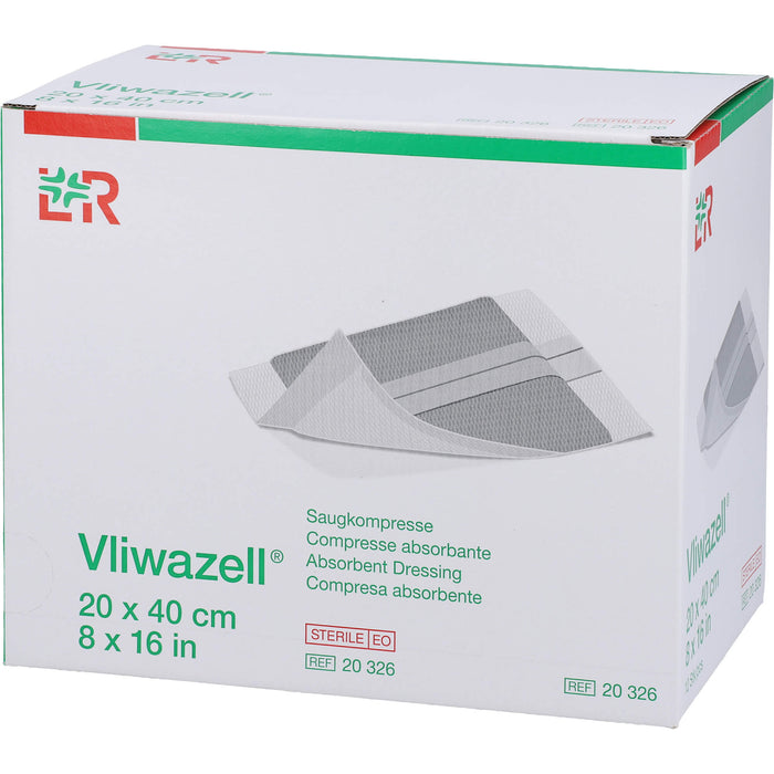 Vliwazell hochsaugfähige Universalkompresse steril 20 cm x 40 cm, 12 pcs. Compresses