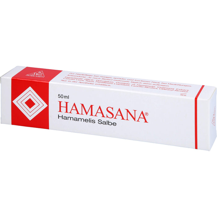 HAMASANA Hamamelis Salbe zur Hautpflege bei rissiger, spröder und trockener Haut, 50 g Onguent