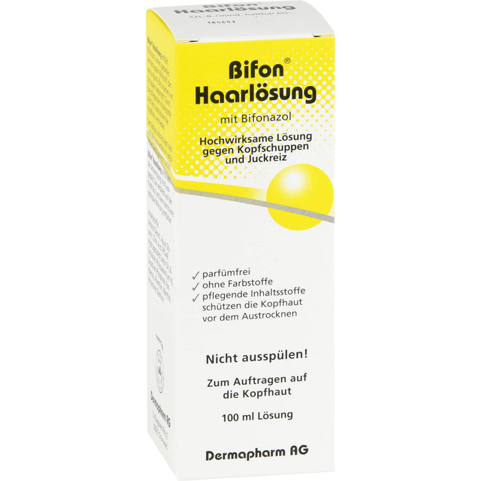 Bifon Haarlösung mit Bifonazol gegen Kopfschuppen und Juckreiz, 100 ml Solution