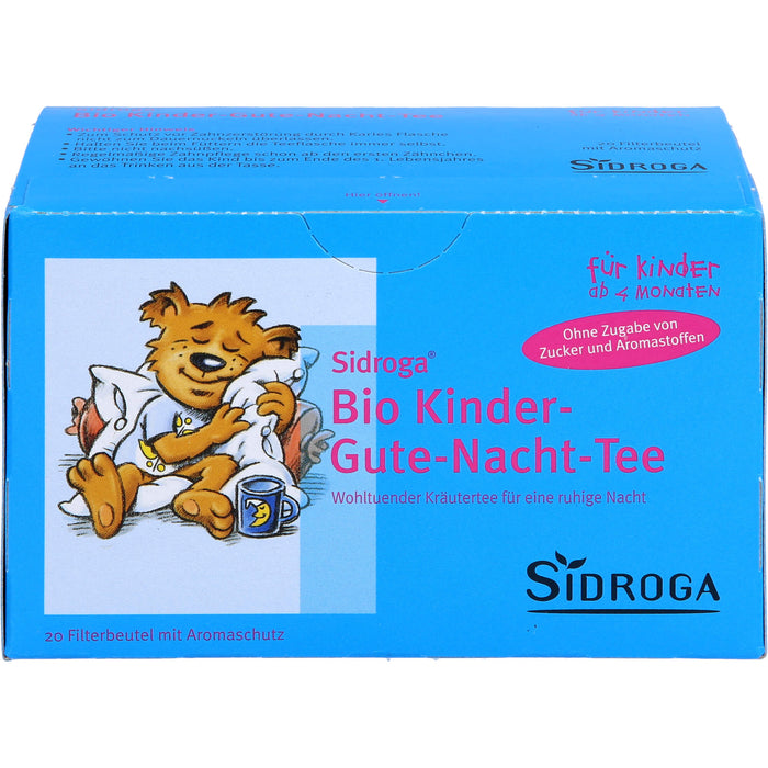 Sidroga Bio Kinder Gute-Nacht-Tee, 20 pc Sac filtrant