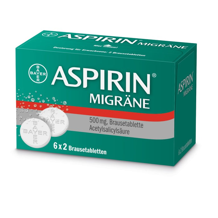Aspirin Migräne Brausetabletten, 12 pcs. Tablets