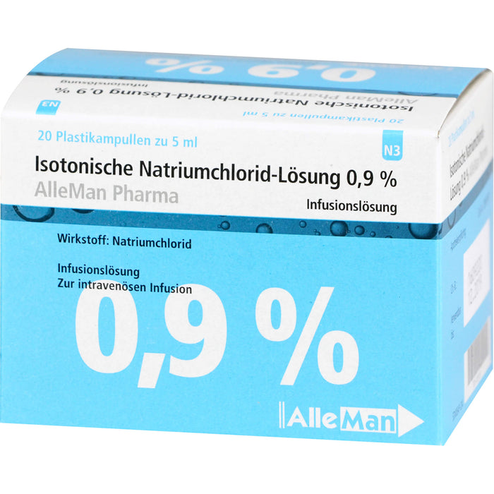 DELTAMEDICA Isotonische Natriumchlorid-Lösung 0,9 % Plastikampullen, 20 pc Ampoules