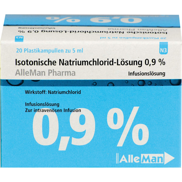 DELTAMEDICA Isotonische Natriumchlorid-Lösung 0,9 % Plastikampullen, 20 pcs. Ampoules