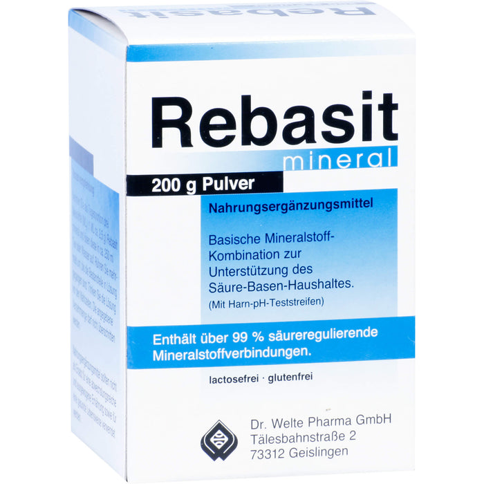Rebasit mineral Pulver zur Unterstützung des Säure-Basen-Haushaltes, 200 g Poudre