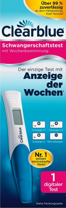 Clearblue Digital Schwangerschaftstest mit Wochenbestimmung, 1 pcs. Test
