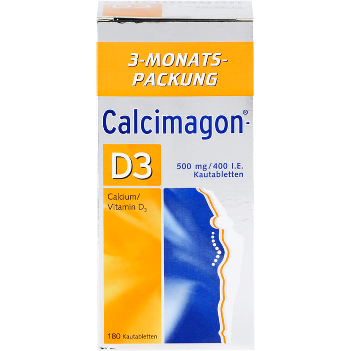 Calcimagon D3 500 mg/400 I.E. Kautabletten, 180 pc Tablettes