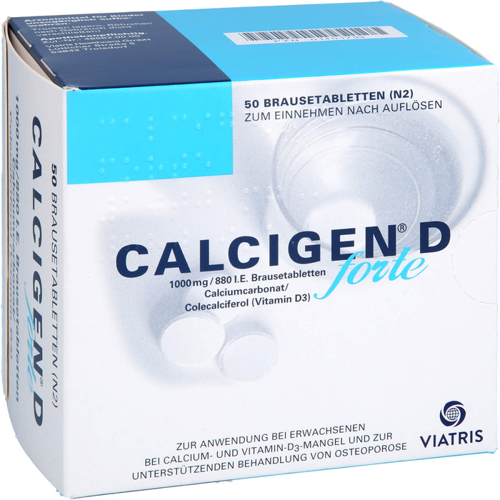 CALCIGEN® D forte 1000 mg/880 I.E. Brausetabletten, 50 St BTA