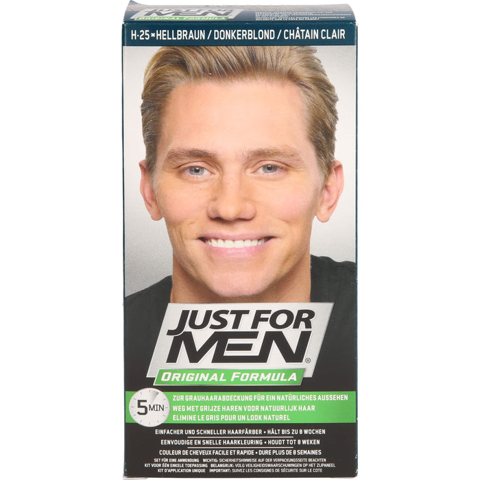JUST FOR MEN Pflege-Tönungs-Shampoo hellbraun, 60 ml Shampoing