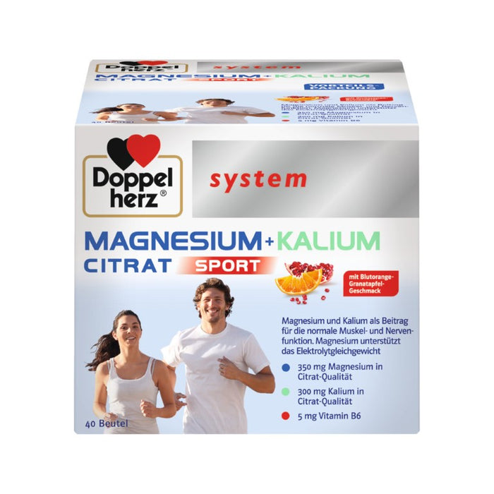 Doppelherz system MAGNESIUM + KALIUM CITRAT, 40 pc Sachets