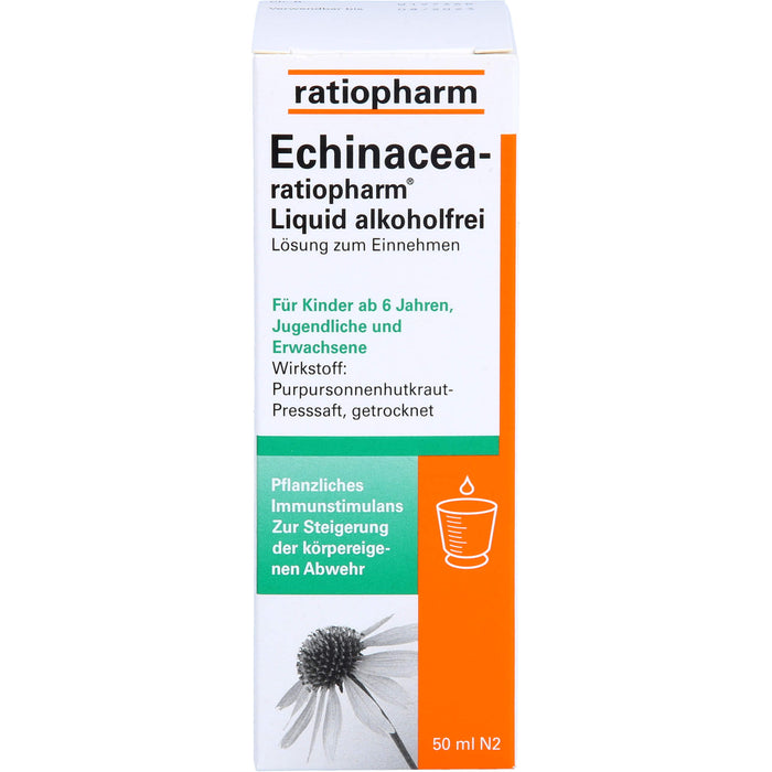 Echinacea-ratiopharm Liquid alkoholfrei, 50 ml Solution