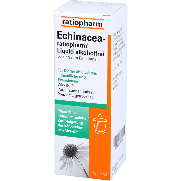 Echinacea-ratiopharm Liquid alkoholfrei, 50 ml Solution