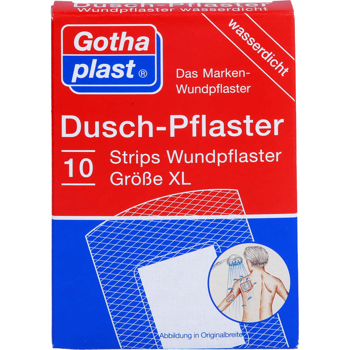 Gothaplast Duschpflaster Strips Wundpflaster Größe XL wasserdicht, 10 pc Pansement