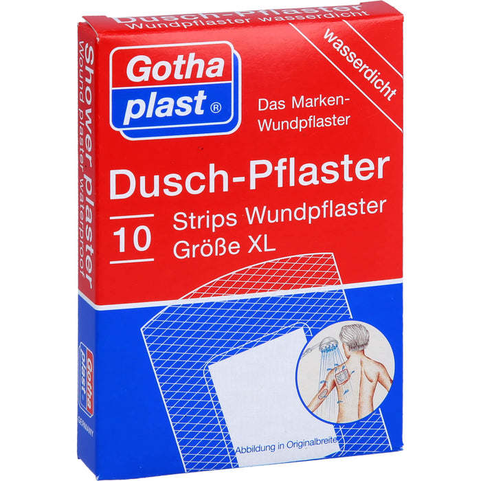 Gothaplast Duschpflaster Strips Wundpflaster Größe XL wasserdicht, 10 pc Pansement