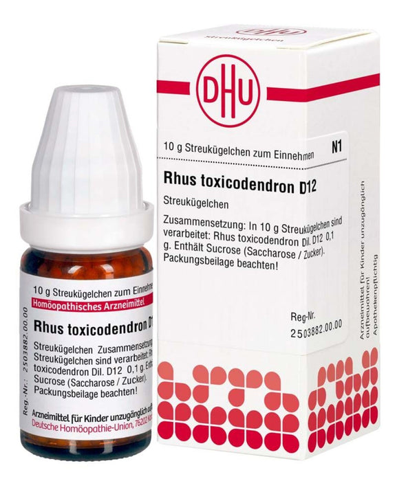 DHU Rhus toxicodendron D12 Streukügelchen, 10 g Globuli