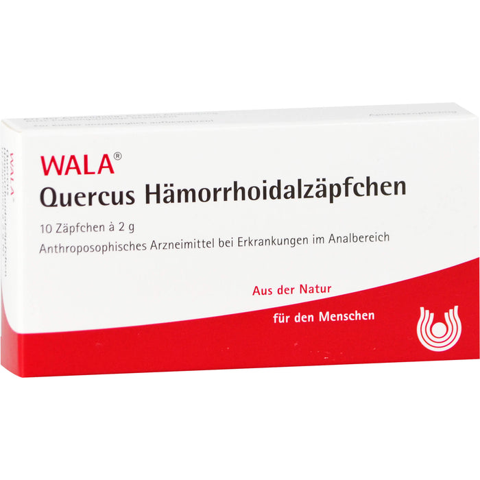WALA Quercus Haemorrhoidalzäpfchen, 10 pc Suppositoires
