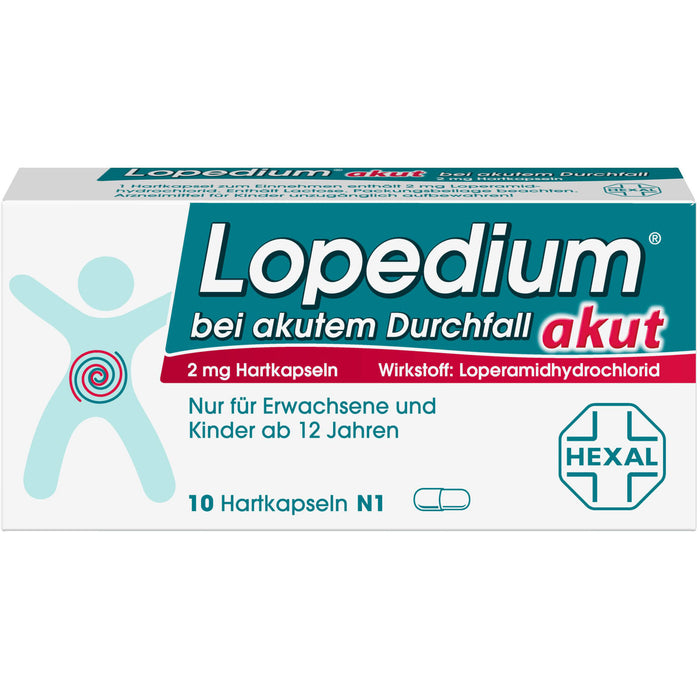 Lopedium akut bei akutem Durchfall, 10 pc Capsules