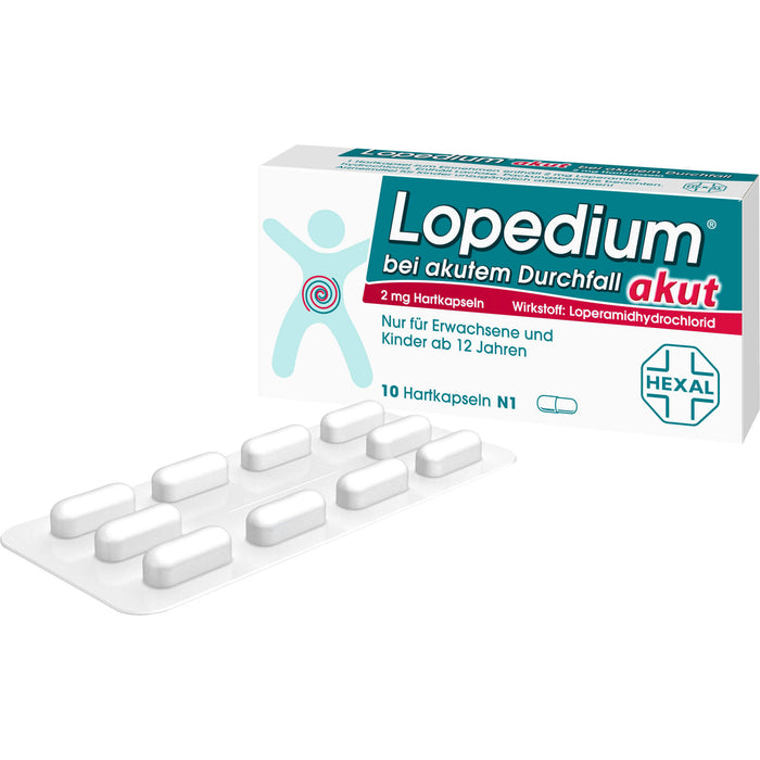 Lopedium akut bei akutem Durchfall, 10 pc Capsules