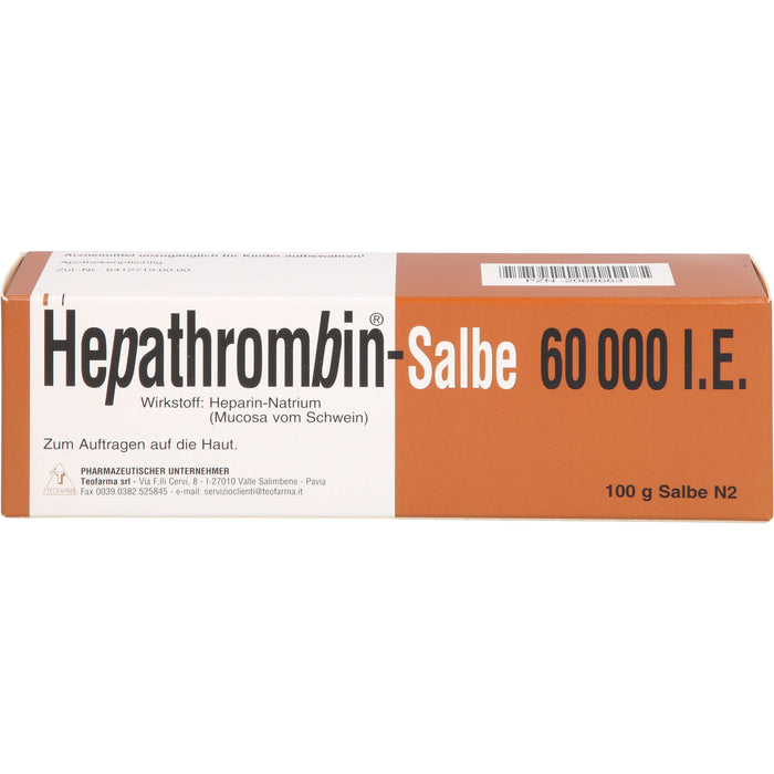 Teofarma Hepathrombin-Salbe 60 000 I.E., 100 g Onguent