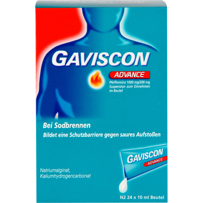 GAVISCON Advance Pfefferminz Suspension, 24 pc Sachets