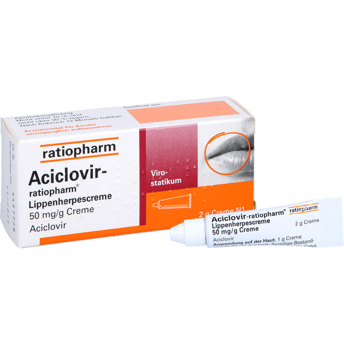 Aciclovir-ratiopharm Lippenherpescreme, 2 g Crème