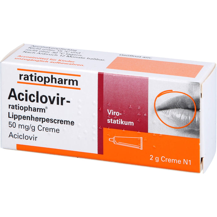 Aciclovir-ratiopharm Lippenherpescreme, 2 g Cream