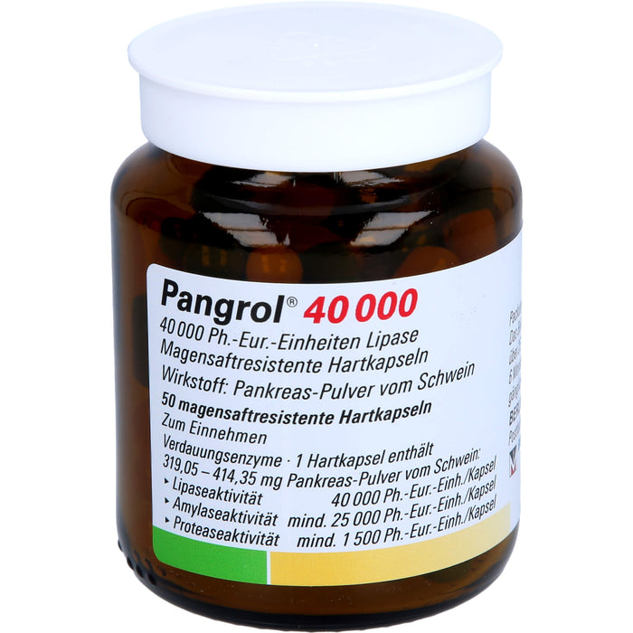 Pangrol 40000 Kapseln Verdauungsenzyme, 50 St. Kapseln