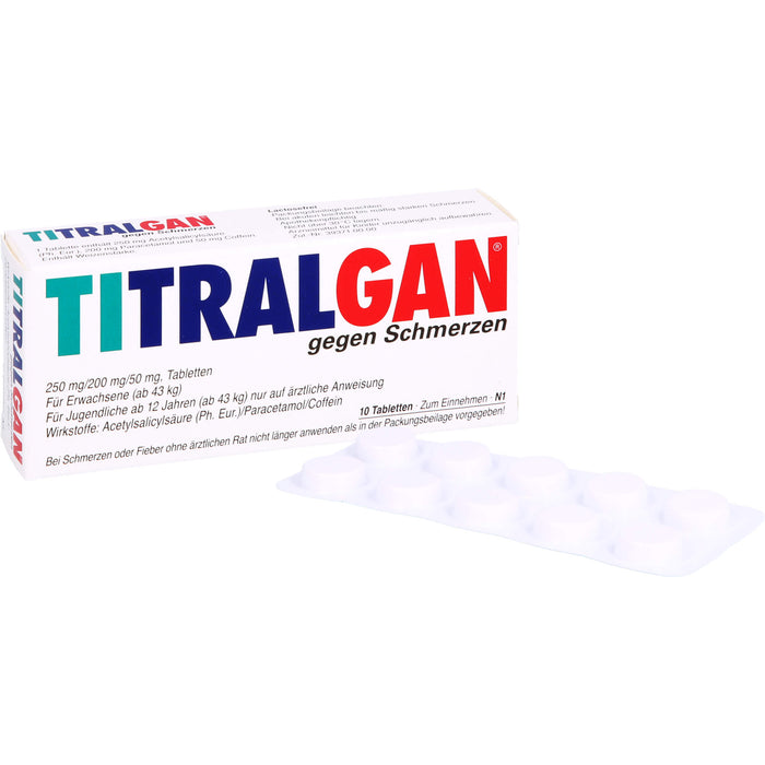 TITRALGAN gegen Schmerzen Tabletten, 10 pc Tablettes