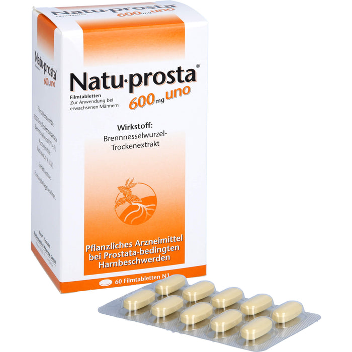 Natu-prosta 600 mg uno Filmtabletten bei Prostataerkrankungen, 60 pcs. Tablets
