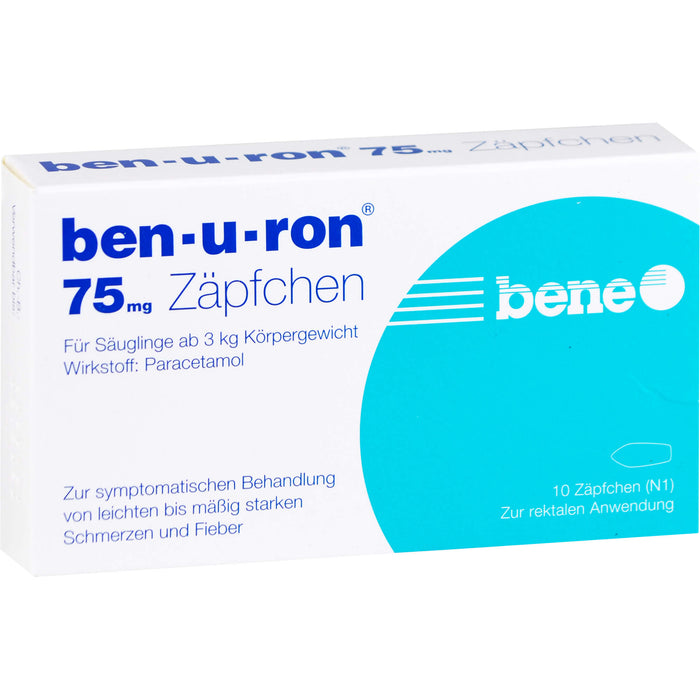 ben-u-ron 75 mg Zäpfchen, 10 pc Suppositoires