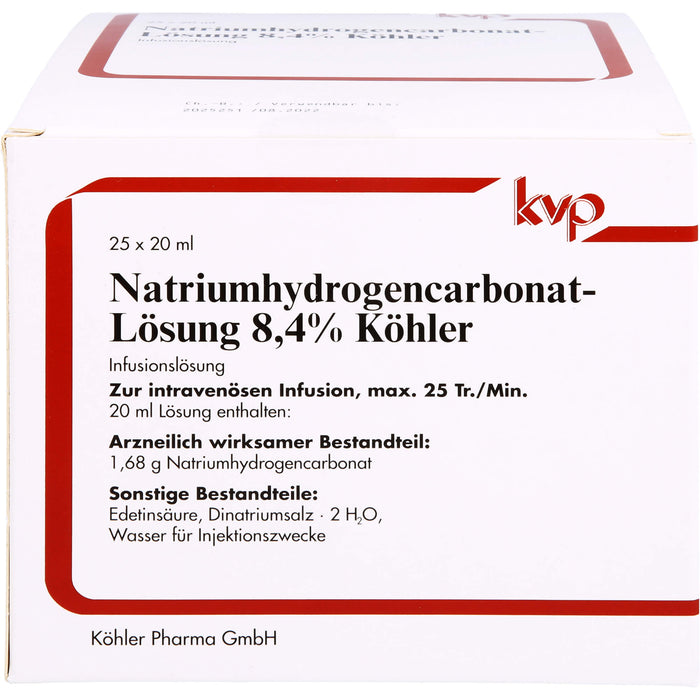 Natriumhydrogencarbonat - Lösung 8,4% Köhler, 25 pcs. Solution