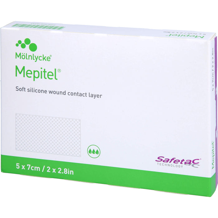 Mepitel weiche Wundkontaktauflage aus Silikon 5 x 7 cm steril, 5 pcs. dressing