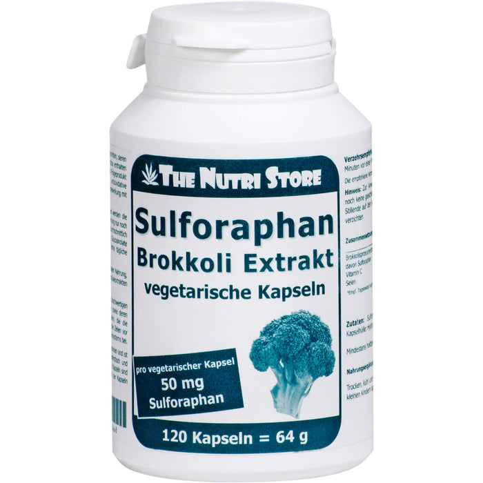 The Nutri Store Sulforaphan 50 mg Brokkoli Extrakt Kapseln, 120 pcs. Capsules